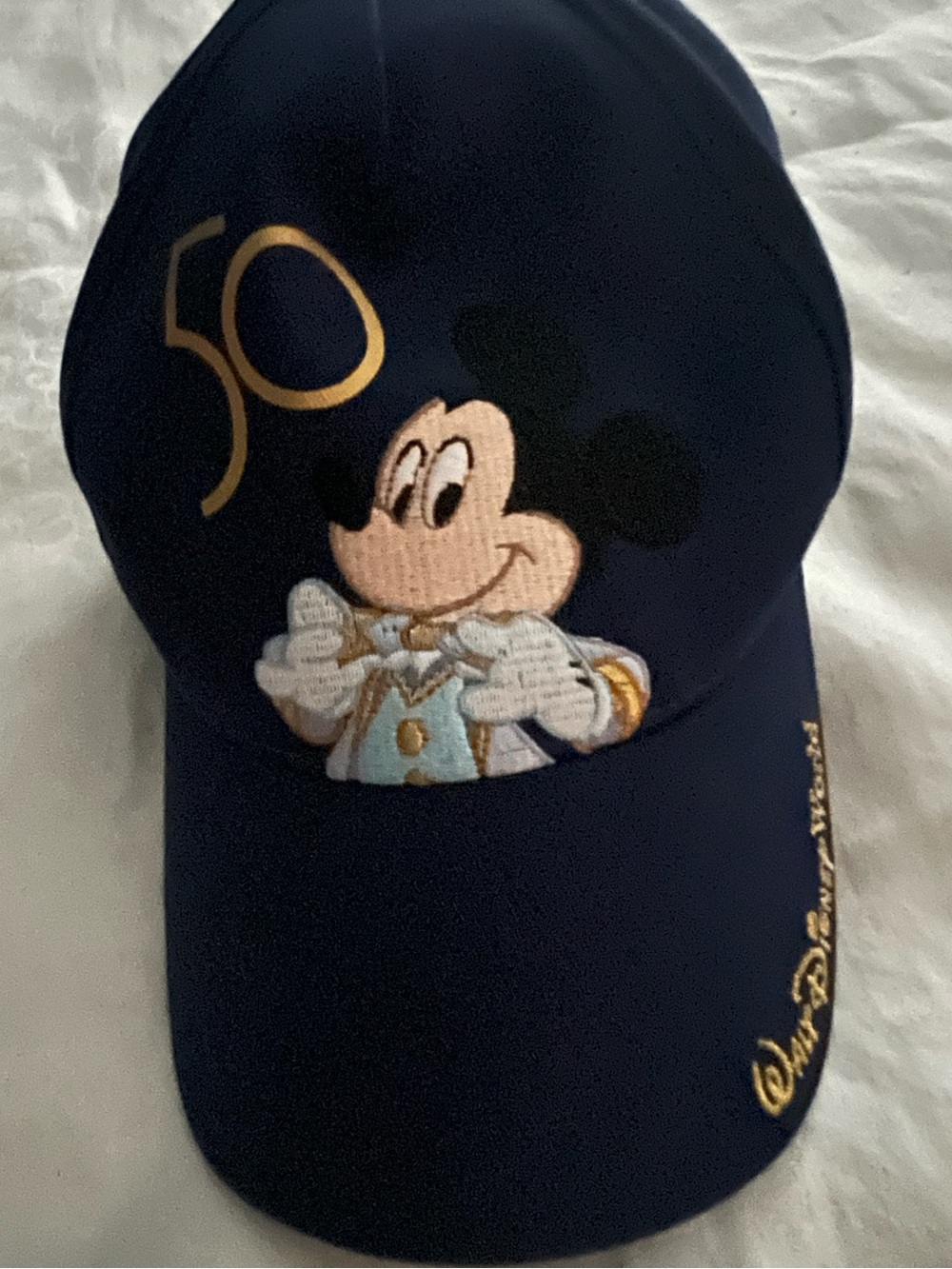 Disney Navy and Gold Mickey Mouse 50th Anniversary Kids Cap